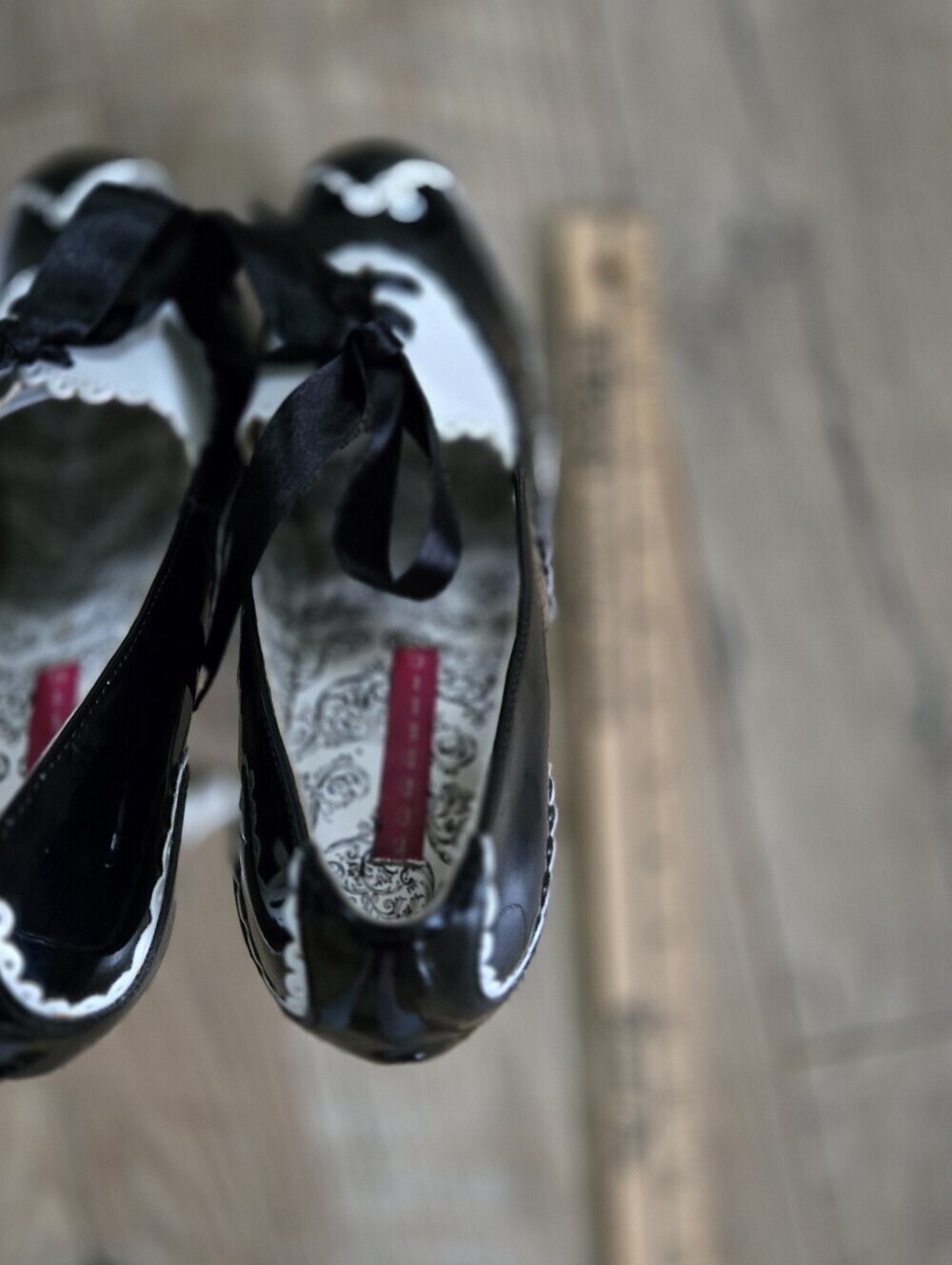 Bordello Teeze-01 Black And White High Heel Platform Pumps Shoes - Picture 13 of 16